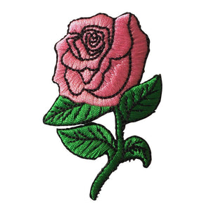 3" Pink Rose Patch - PATCHERS Iron on Patch