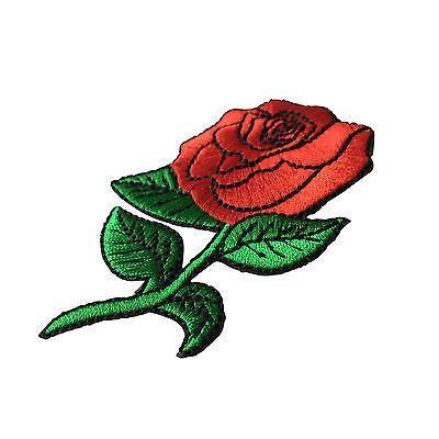 3" Red Rose Patch - PATCHERS Iron on Patch