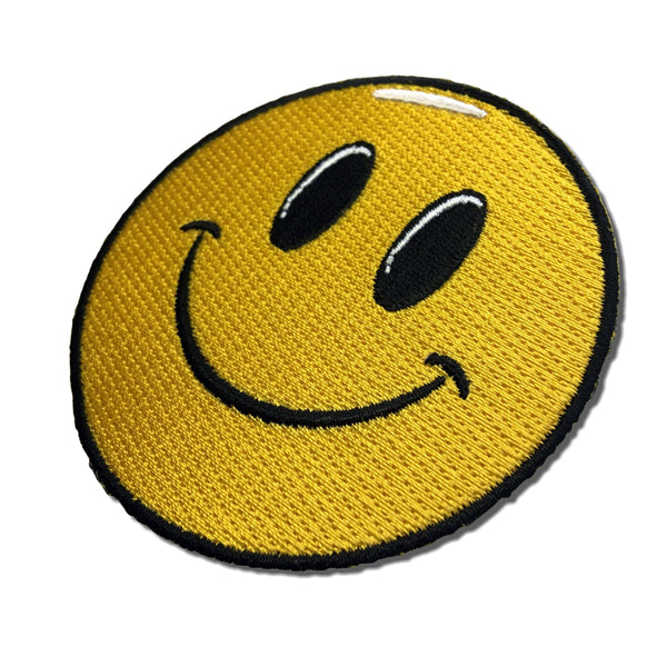 3" Smiley Face Patch - PATCHERS Iron on Patch
