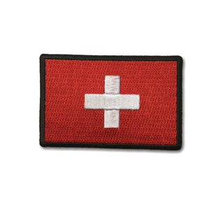 3" Switzerland Flag Patch - PATCHERS Iron on Patch