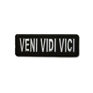 3" Veni Vidi Vici (I came I saw I conquered in Latin) Patch - PATCHERS Iron on Patch