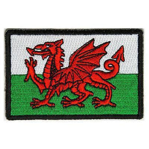 3" Wales Welsh Flag Red Dragon Patch - PATCHERS Iron on Patch
