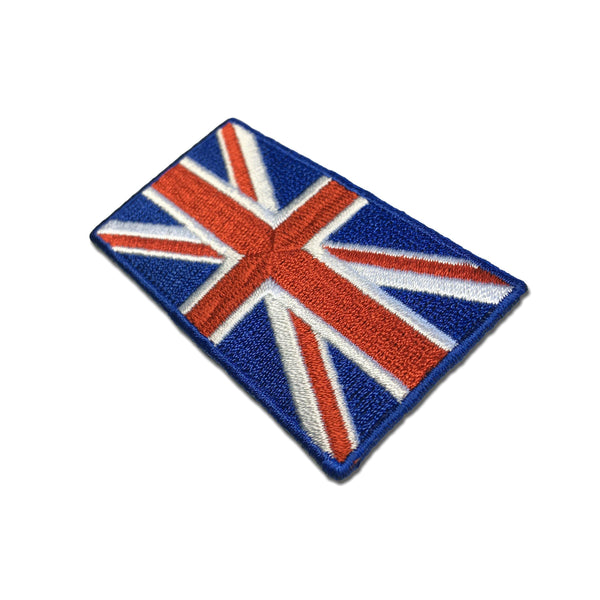 3" x 1½" UK Flag Blue Border Patch - PATCHERS Iron on Patch