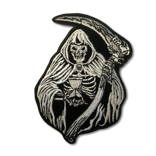 4½" Reaper Skull Scythe Sand Patch - PATCHERS Iron on Patch