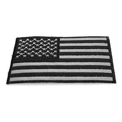 4" American US Flag Black & Reflective Patch - PATCHERS Iron on Patch