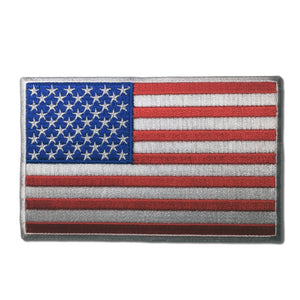 5" American US Flag White Border Patch - PATCHERS Iron on Patch