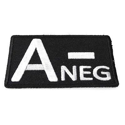 A- Blood Type A Negative Blood Group Patch - PATCHERS Iron on Patch