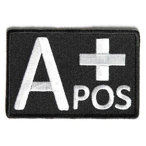 A+ Blood Type A Positive Blood Group Patch - PATCHERS Iron on Patch