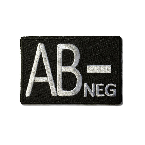 AB- Blood Type AB Negative Blood Group Patch - PATCHERS Iron on Patch