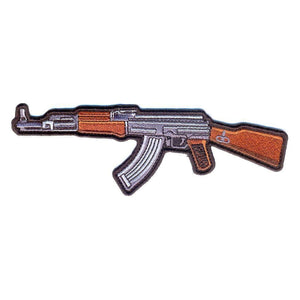 AK 47 Assault Rifle Facing Left Patch - PATCHERS Iron on Patch