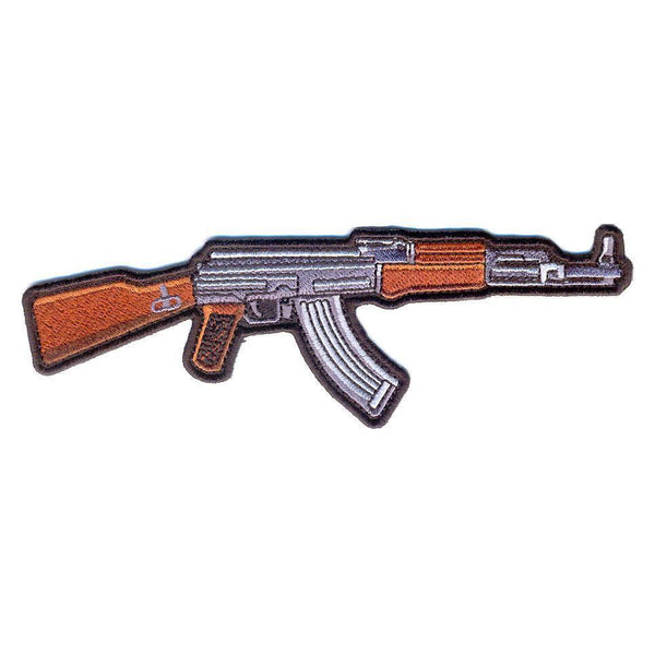AK 47 Assault Rifle Facing Right Patch - PATCHERS Iron on Patch