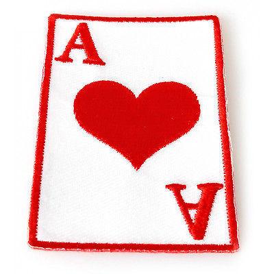 Ace Of Hearts Playing Card Patch - PATCHERS Iron on Patch