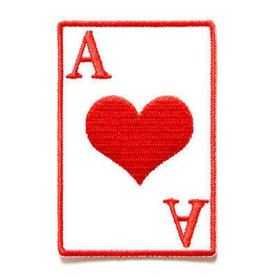 Ace Of Hearts Playing Card Patch - PATCHERS Iron on Patch