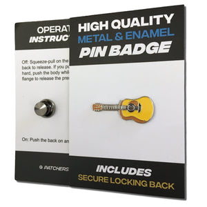 Acoustic Guitar Pin Badge - PATCHERS Pin Badge