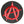 Load image into Gallery viewer, Anarchy Symbol Red on Black Patch - PATCHERS Iron on Patch
