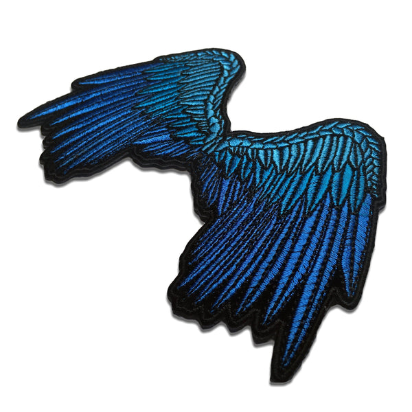 Angel Wings Blue Patch - PATCHERS Iron on Patch