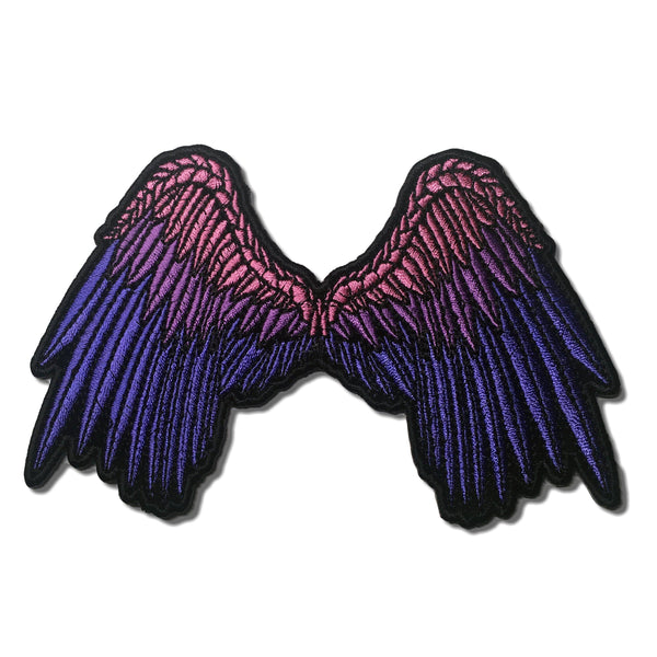 Angel Wings Pink Purple Patch - PATCHERS Iron on Patch