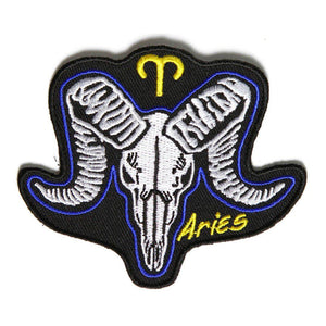 Aries Skull Zodiac Patch - PATCHERS Iron on Patch