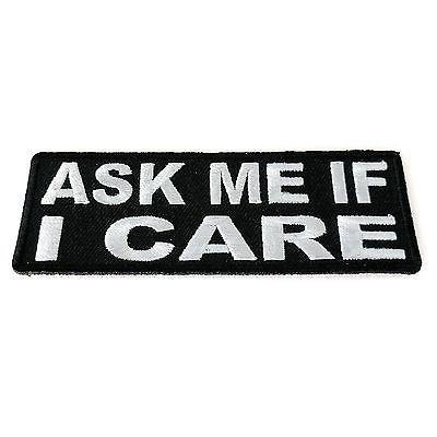 Ask Me If I Care Patch - PATCHERS Iron on Patch