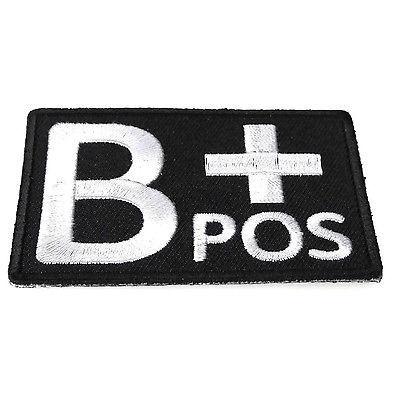 B+ Blood Type B Positive Blood Group Patch - PATCHERS Iron on Patch