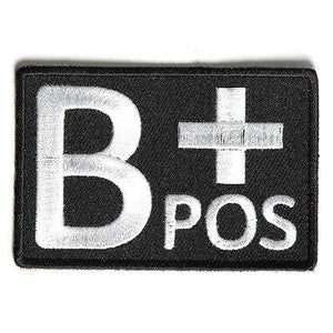 B+ Blood Type B Positive Blood Group Patch - PATCHERS Iron on Patch