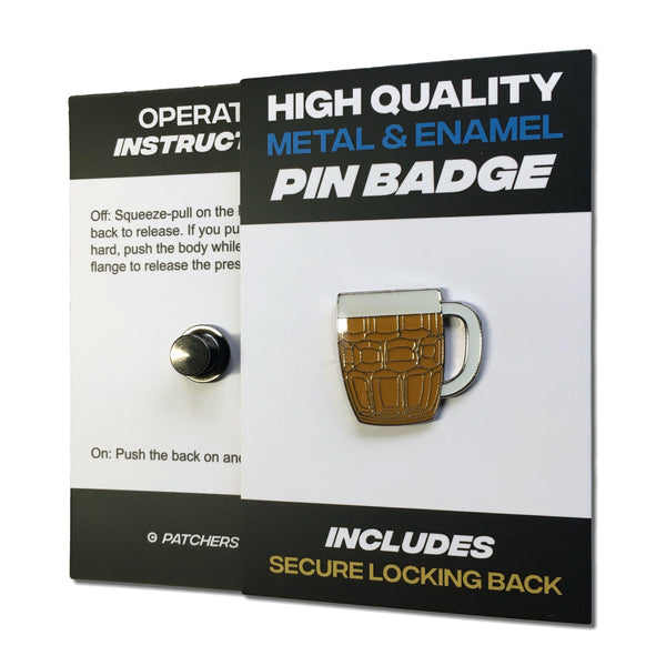 Beer Glass Pin Badge - PATCHERS Pin Badge