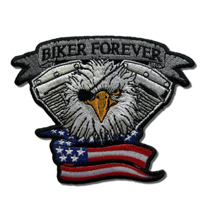 Biker Forever Eagle Eye Patch - PATCHERS Iron on Patch