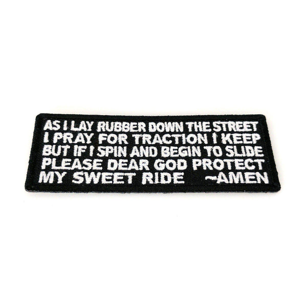 Biker Prayer Patch - PATCHERS Iron on Patch