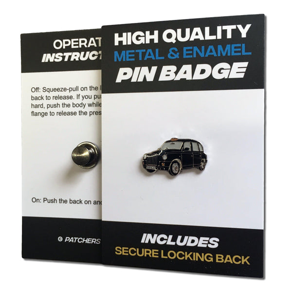 Black Cab - Taxi Pin Badge - PATCHERS Pin Badge