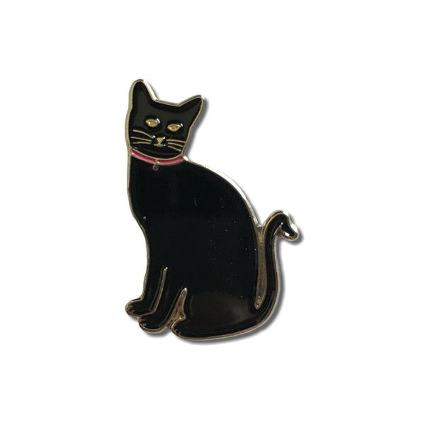 Black Cat Pin Badge - PATCHERS Pin Badge