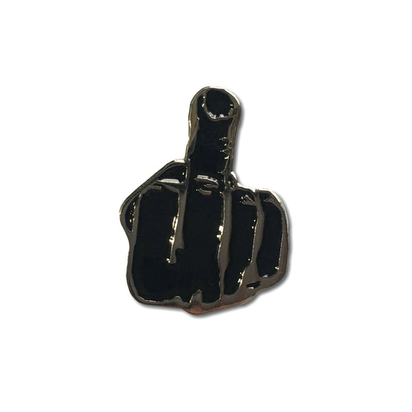 Black Finger Pin Badge - PATCHERS Pin Badge