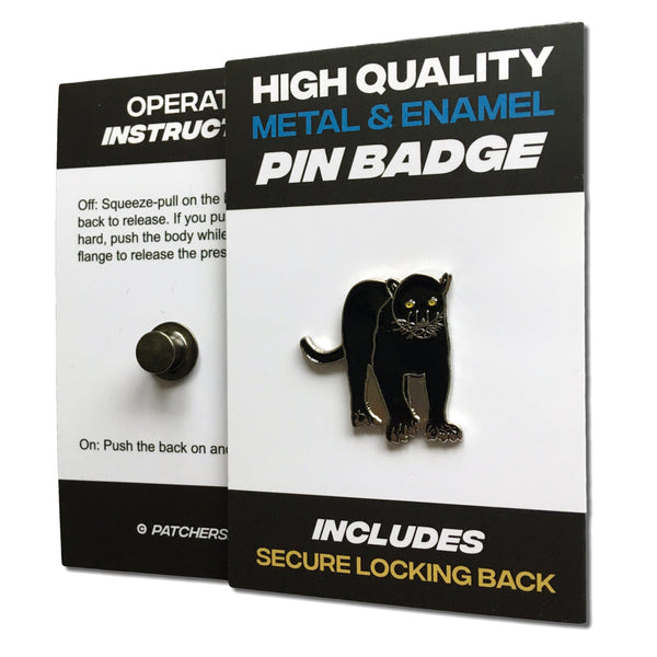 Black Panther Pin Badge - PATCHERS Pin Badge