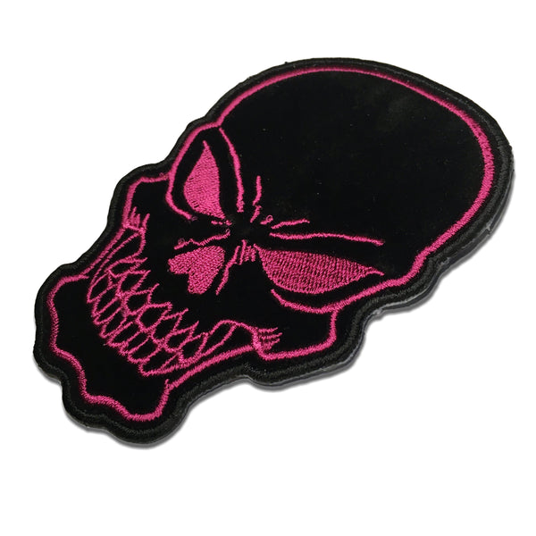 Black Pink Skull Patch - PATCHERS Iron on Patch