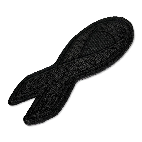 Black Ribbon Patch - PATCHERS Iron on Patch