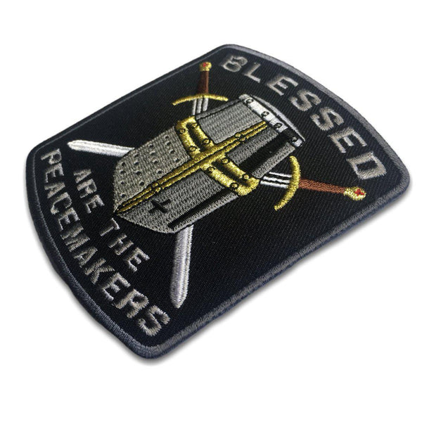 Blessed Are The Peacemakers Knight Swords Patch - PATCHERS Iron on Patch