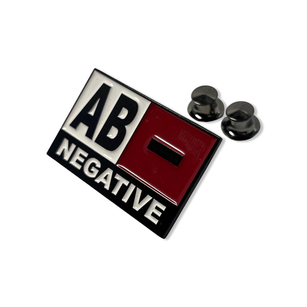 Blood Type AB NEGATIVE Pin Badge - PATCHERS Pin Badge