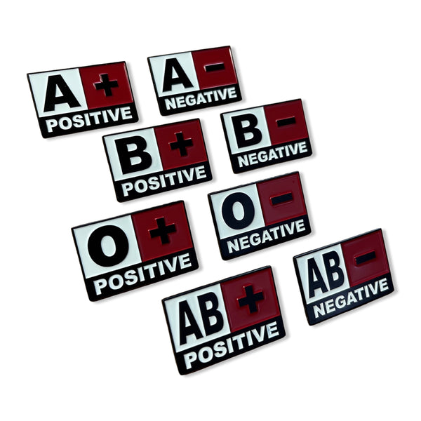 Blood Type B NEGATIVE Pin Badge - PATCHERS Pin Badge