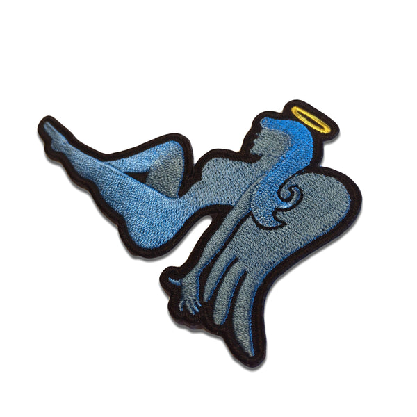 Blue Angel Girl Halo Patch - PATCHERS Iron on Patch