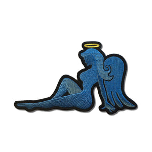 Blue Angel Girl Halo Patch - PATCHERS Iron on Patch