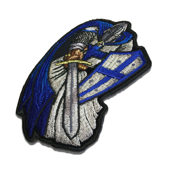 Blue Cape Crusader Templar Knight Patch - PATCHERS Iron on Patch