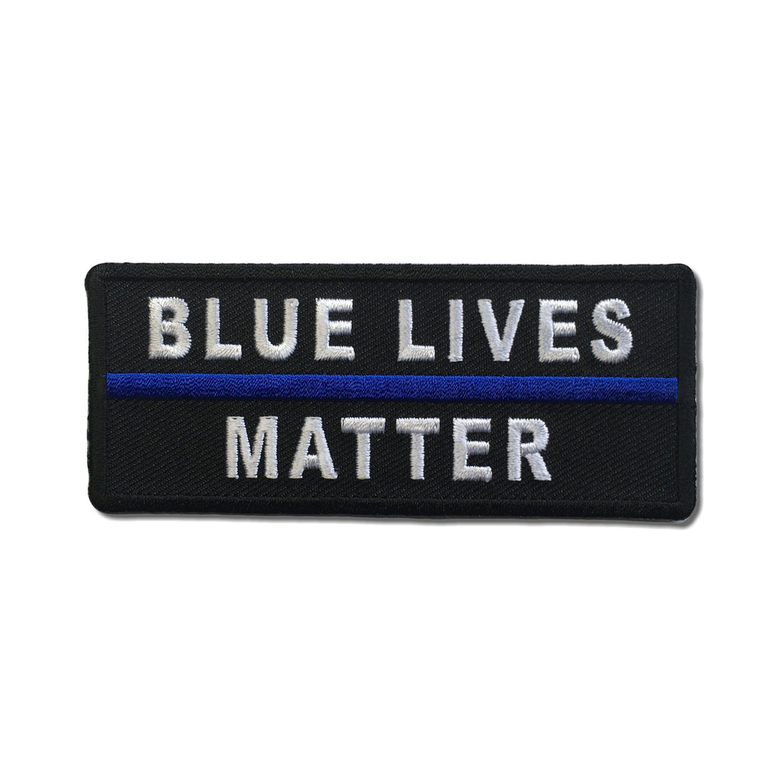 Embroidered Blue Lives Matter Police Blue Line Iron on Sew on Patch ...