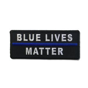 Blue Lives Matter Police Blue Line Patch - PATCHERS Iron on Patch