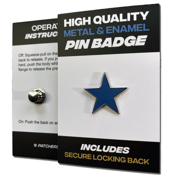 Blue Star Pin Badge - PATCHERS Pin Badge