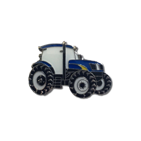 Blue Tractor Pin Badge - PATCHERS Pin Badge