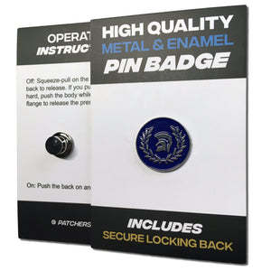 Blue Trojan Laurel Pin Badge - PATCHERS Pin Badge