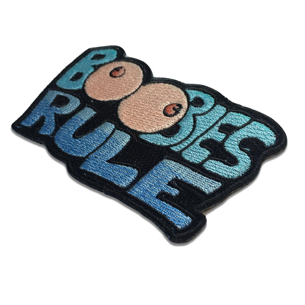 Boobies Rule Patch - PATCHERS Iron on Patch