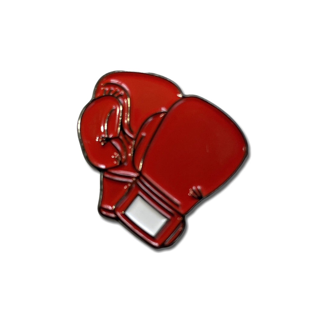 Metal & Enamel Boxing Gloves Pin Badge with Secure Locking Back – PATCHERS