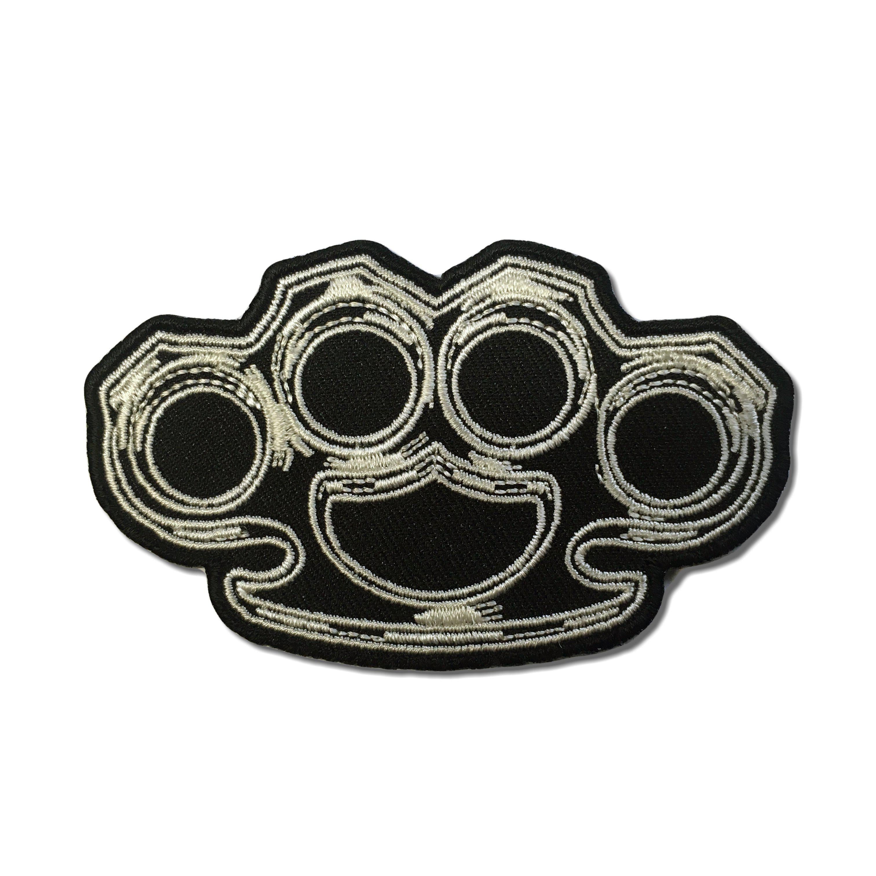 Embroidered Brass Knuckles Iron on Sew on Patch – PATCHERS