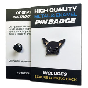 Brown Chihuahua Dog Pin Badge - PATCHERS Pin Badge