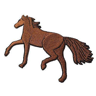 Brown Horse Equestrian Animal Patch - PATCHERS Iron on Patch